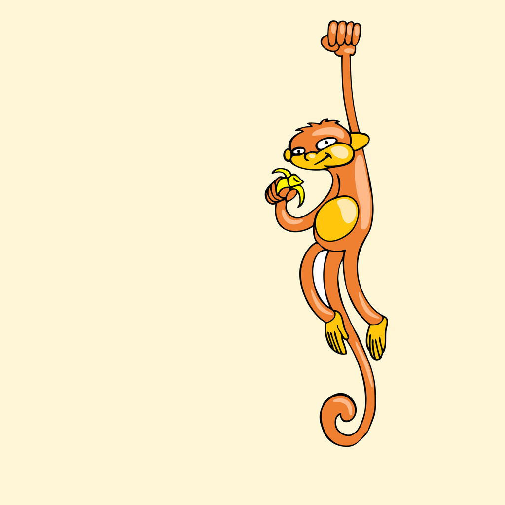 バナナ猿します ベクトル イラスト ロイヤリティフリーのベクターグラフィック画像