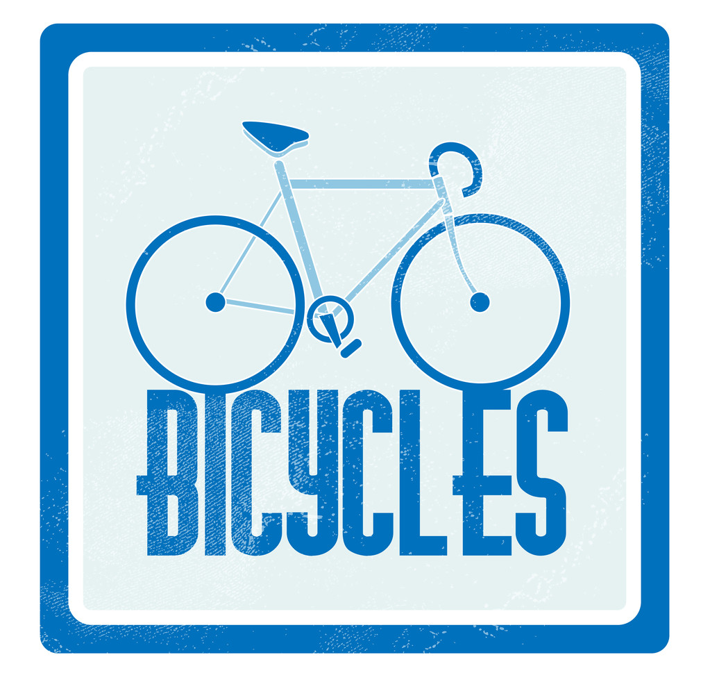 青い自転車のベクトル イラスト ロイヤリティフリーのベクターグラフィック画像