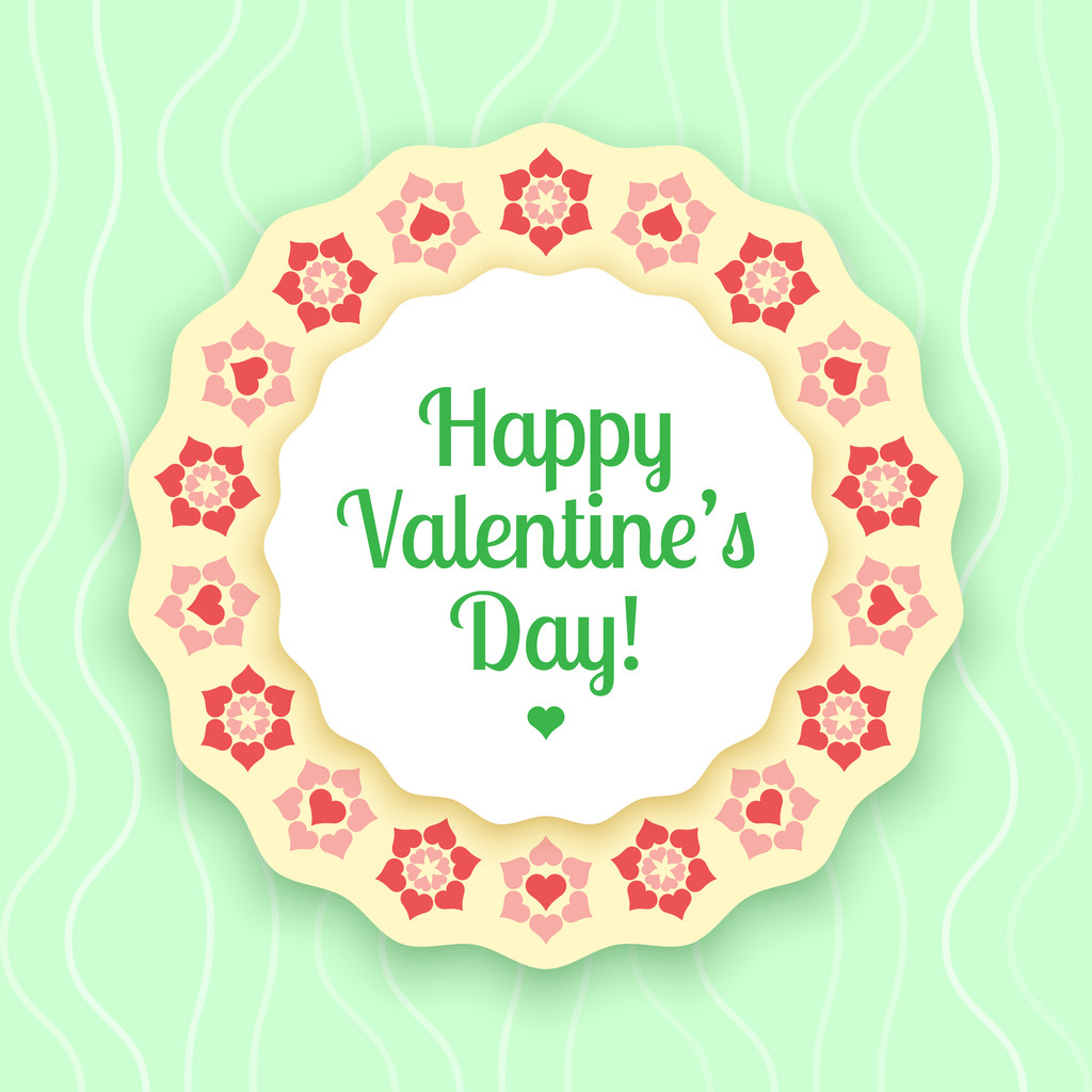 Vector greeting card for Valentine's day.