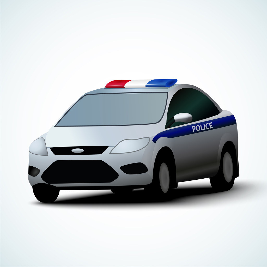 警察の車のベクトル イラストロイヤリティフリーのベクターグラフィック画像