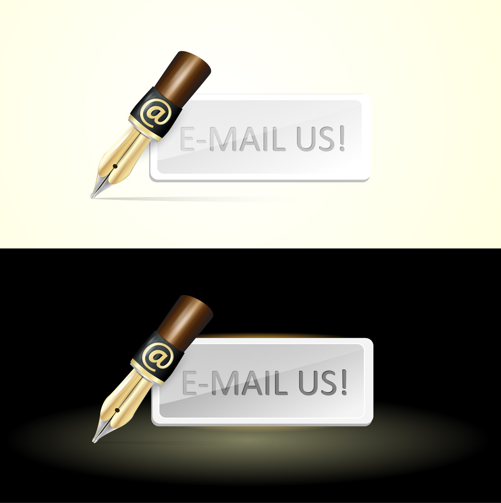 電子メールのペンを書くロイヤリティフリーのベクターグラフィック画像