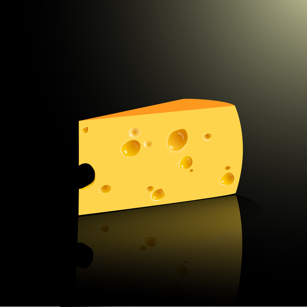 チーズのスラブ 黒の背景ベクトル イラストロイヤリティフリーのベクターグラフィック画像