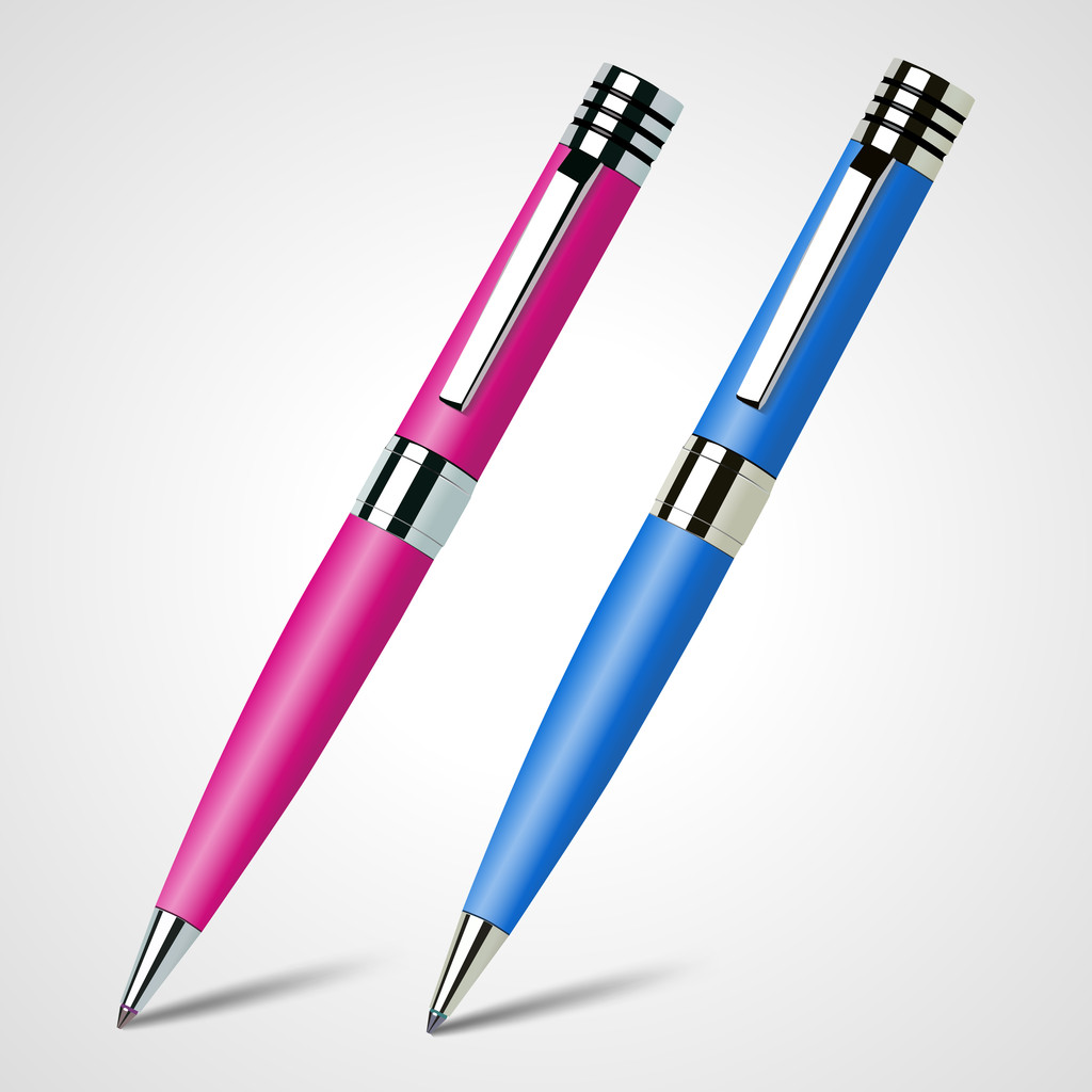 2つのペンのベクトルイラスト ロイヤリティフリーのベクターグラフィック画像