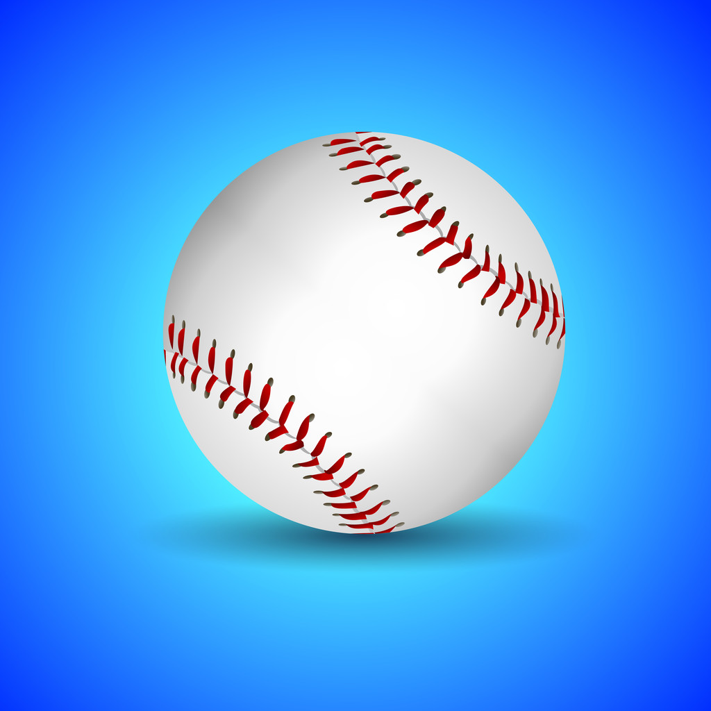 青い背景上のベクトルの野球ロイヤリティフリーのベクターグラフィック画像