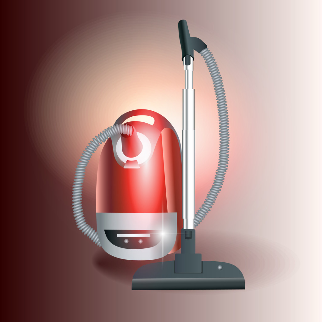Vacuum cleaner isolated on white background. Vector illustration