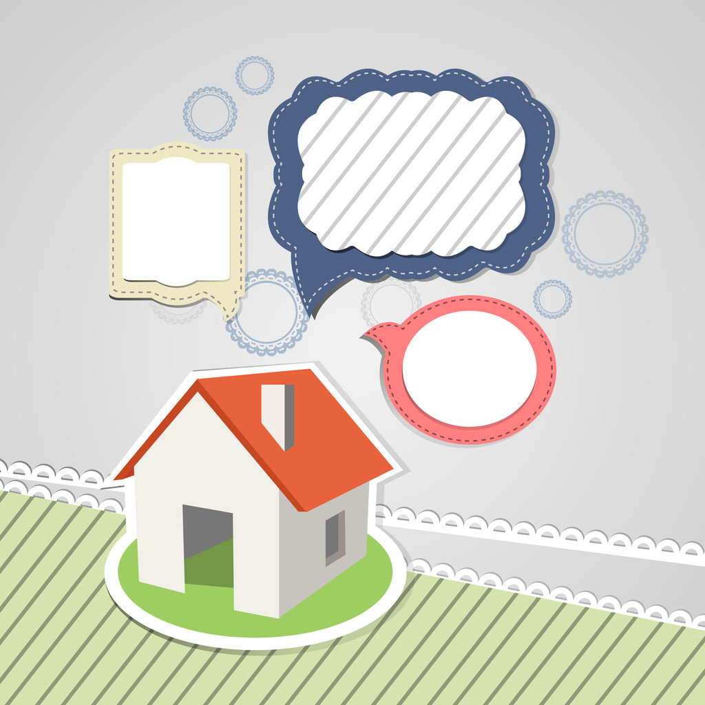 House with speech bubbles