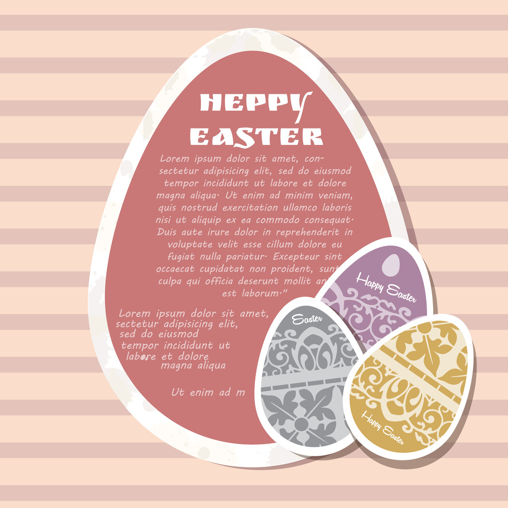 Happy Easter Card, vector illustration