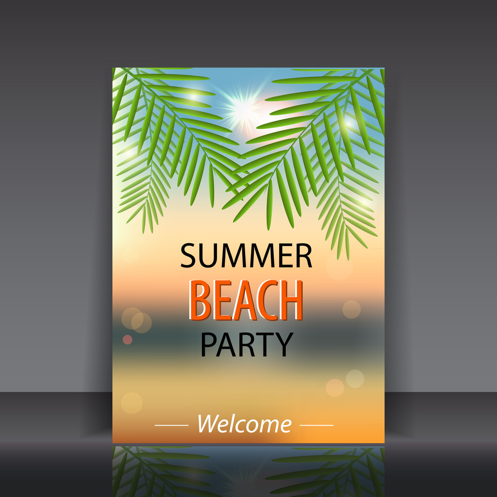 Summer beach party. vector illustration