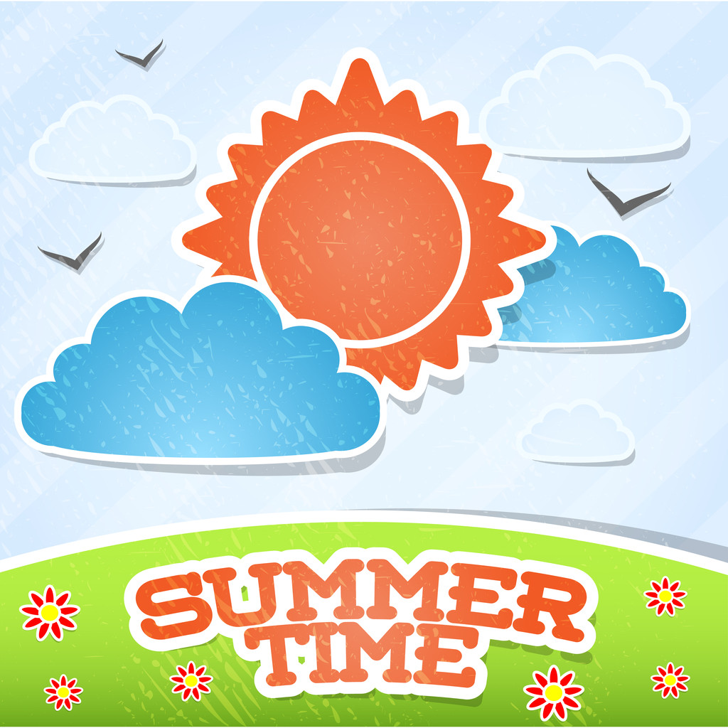 Summer time card vector illustration