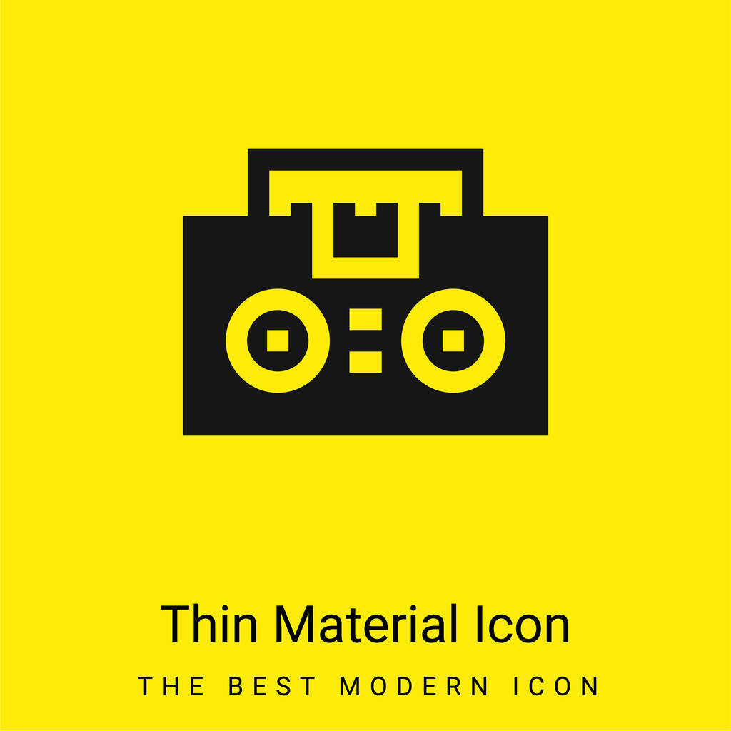 Boombox minimal bright yellow material icon