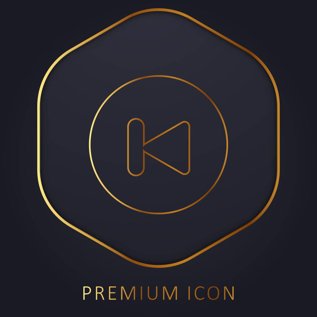 Back golden line premium logo or icon