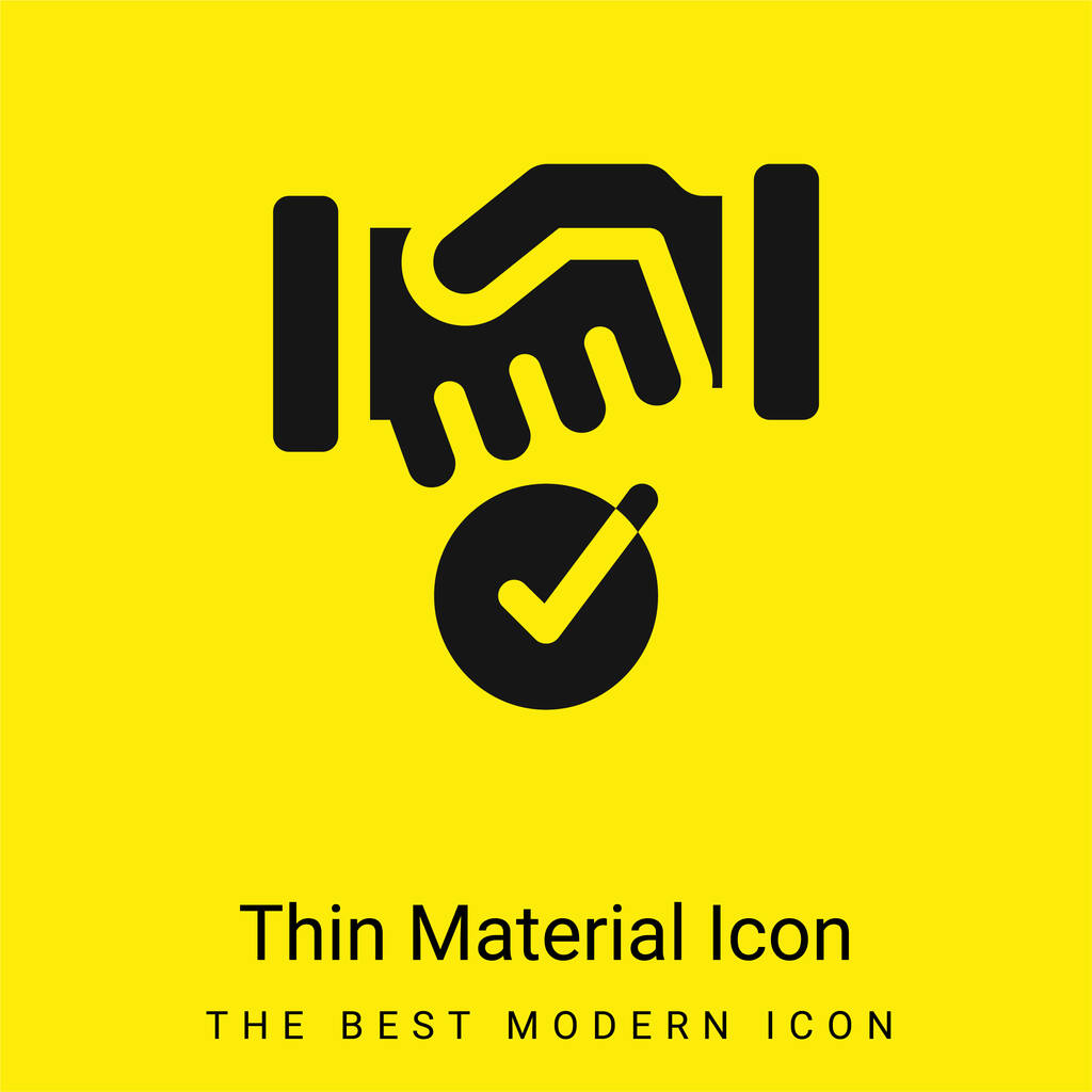 Agreement minimal bright yellow material icon