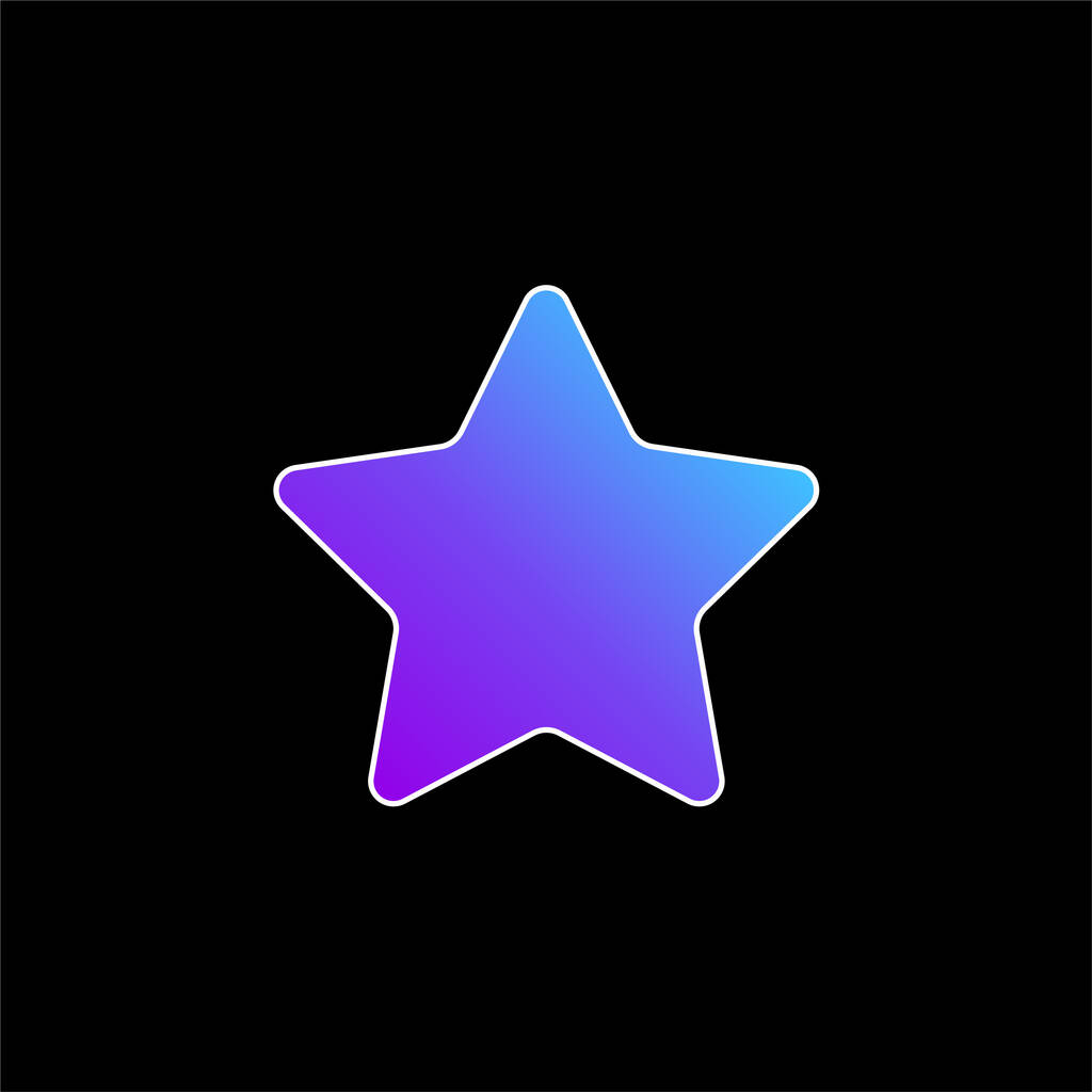 Big Favorite Star blue gradient vector icon
