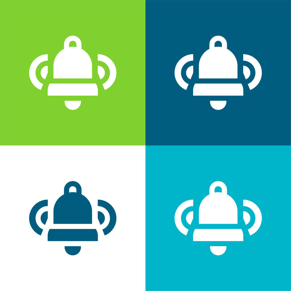 Bell Flat four color minimal icon set