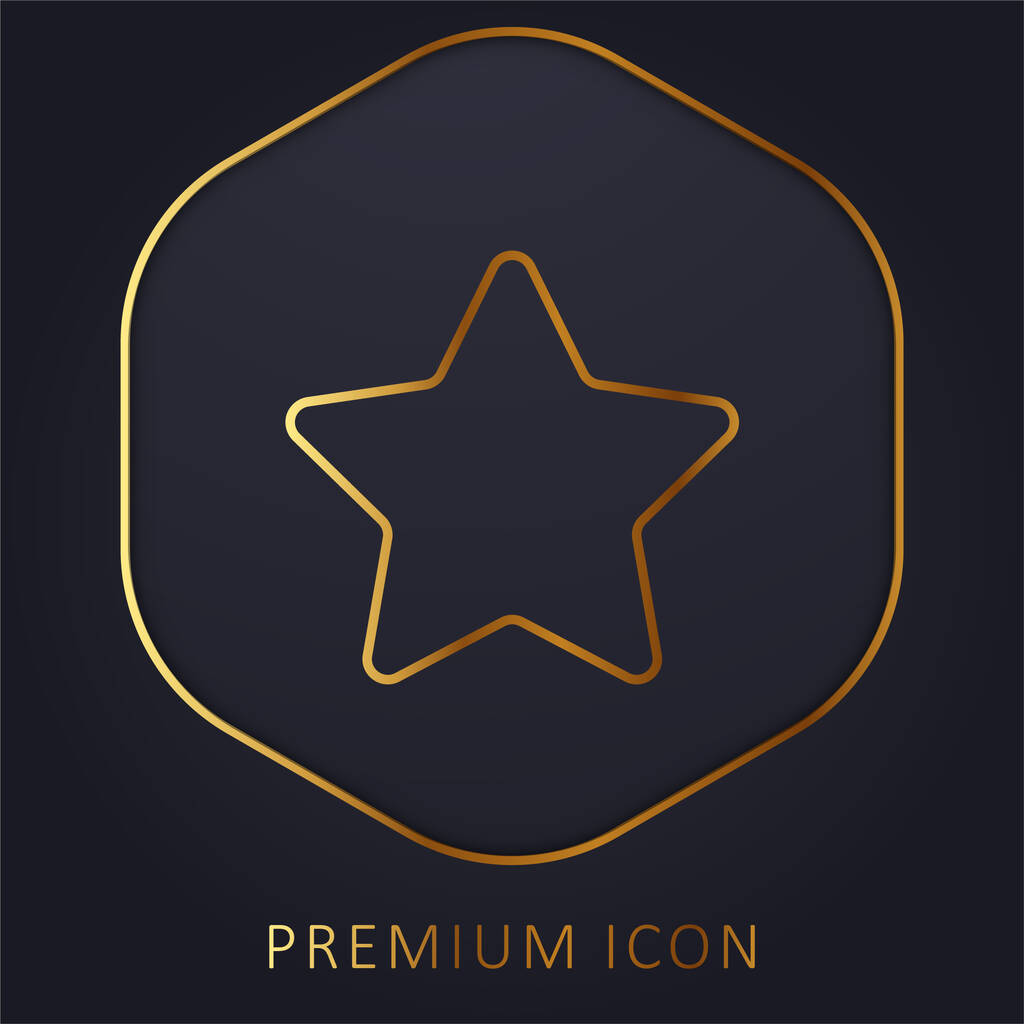 Big Favorite Star golden line premium logo or icon
