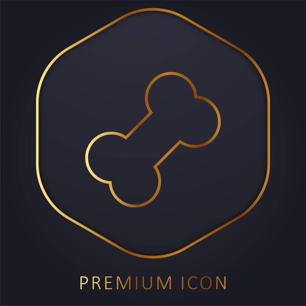 Bone golden line premium logo or icon