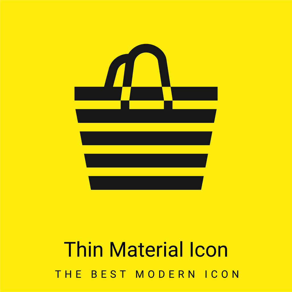 Beach Bag minimal bright yellow material icon