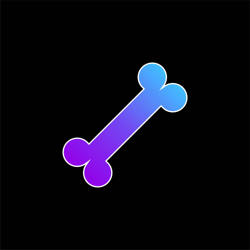 Bone blue gradient vector icon