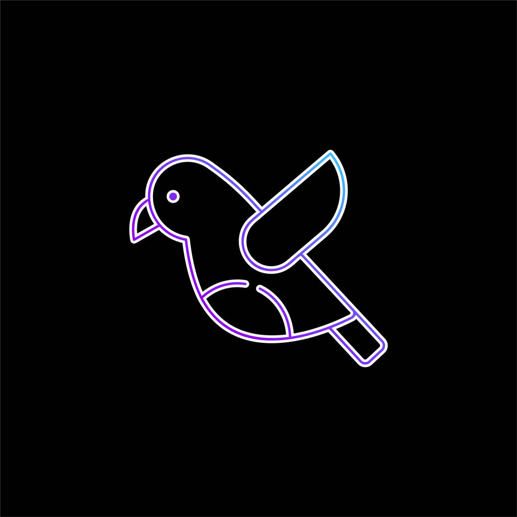 Bird blue gradient vector icon