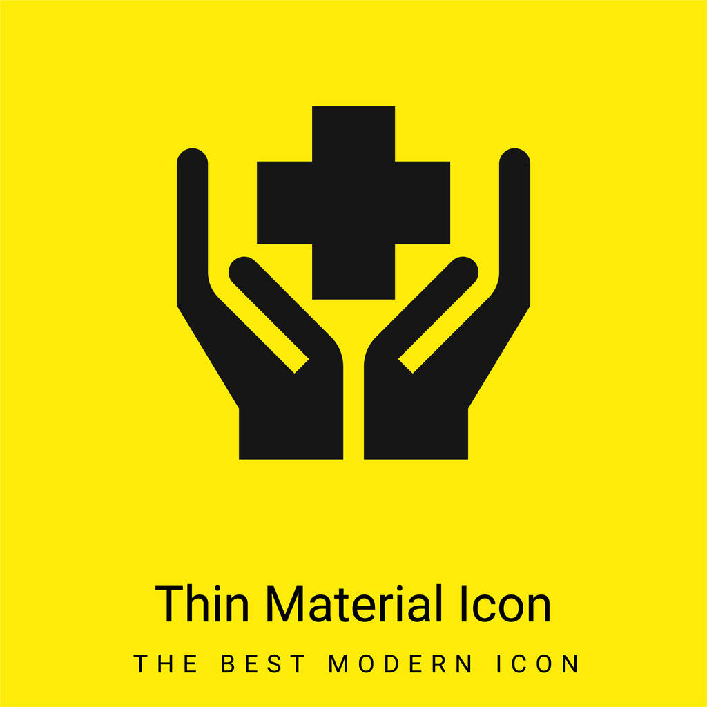 Benefits minimal bright yellow material icon