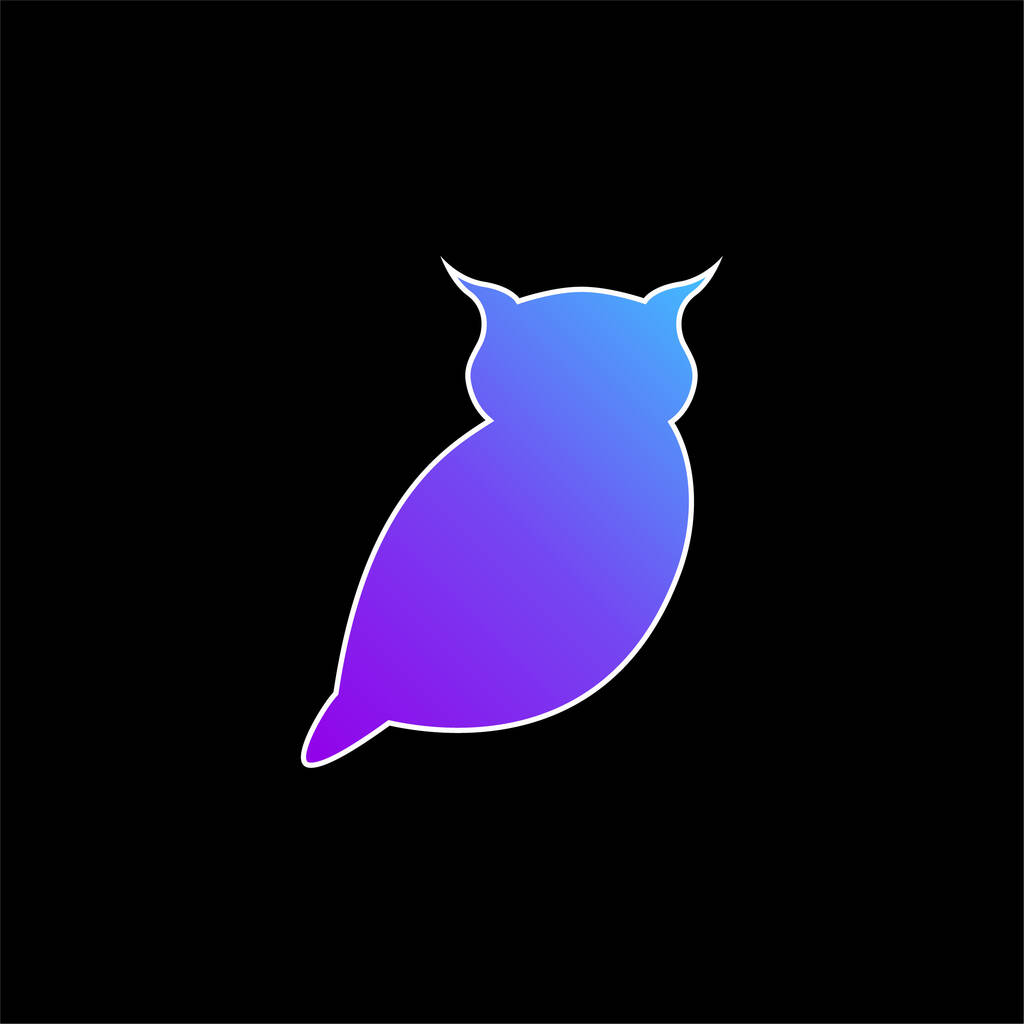 Big Owl blue gradient vector icon