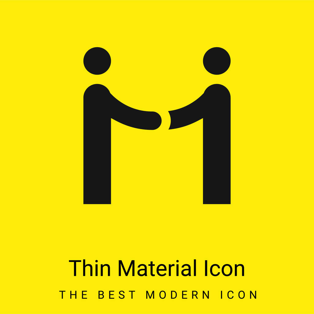 Agreement minimal bright yellow material icon