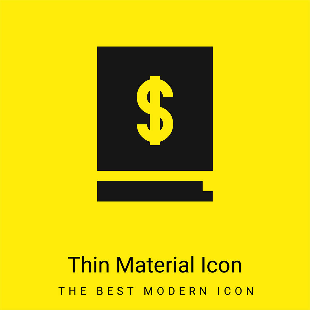 Book minimal bright yellow material icon