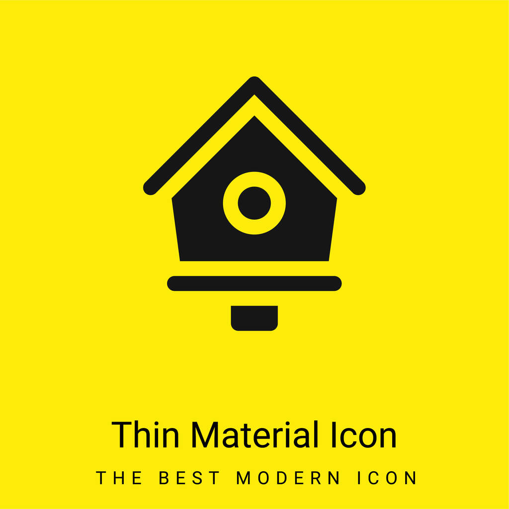 Bird House minimal bright yellow material icon