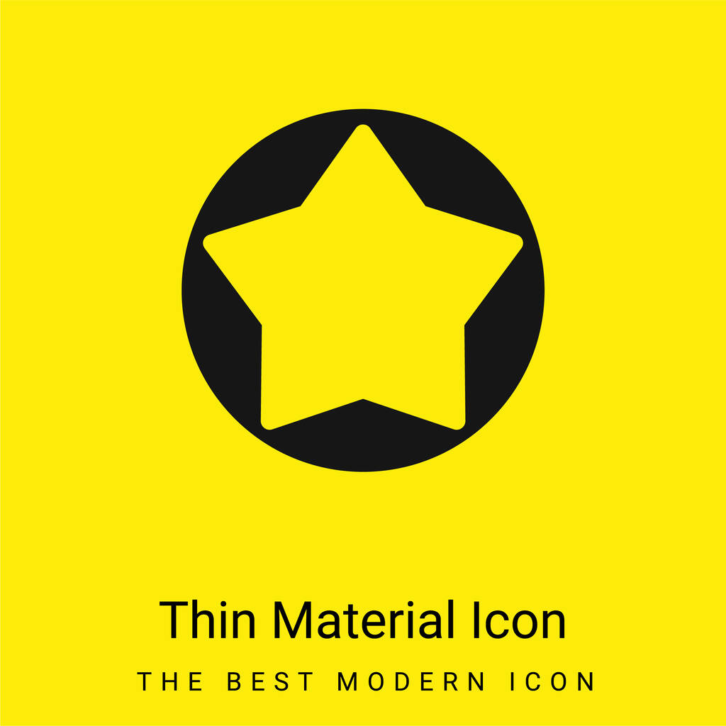Big Star Button minimal bright yellow material icon