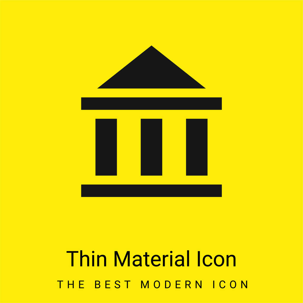 Bank minimal bright yellow material icon