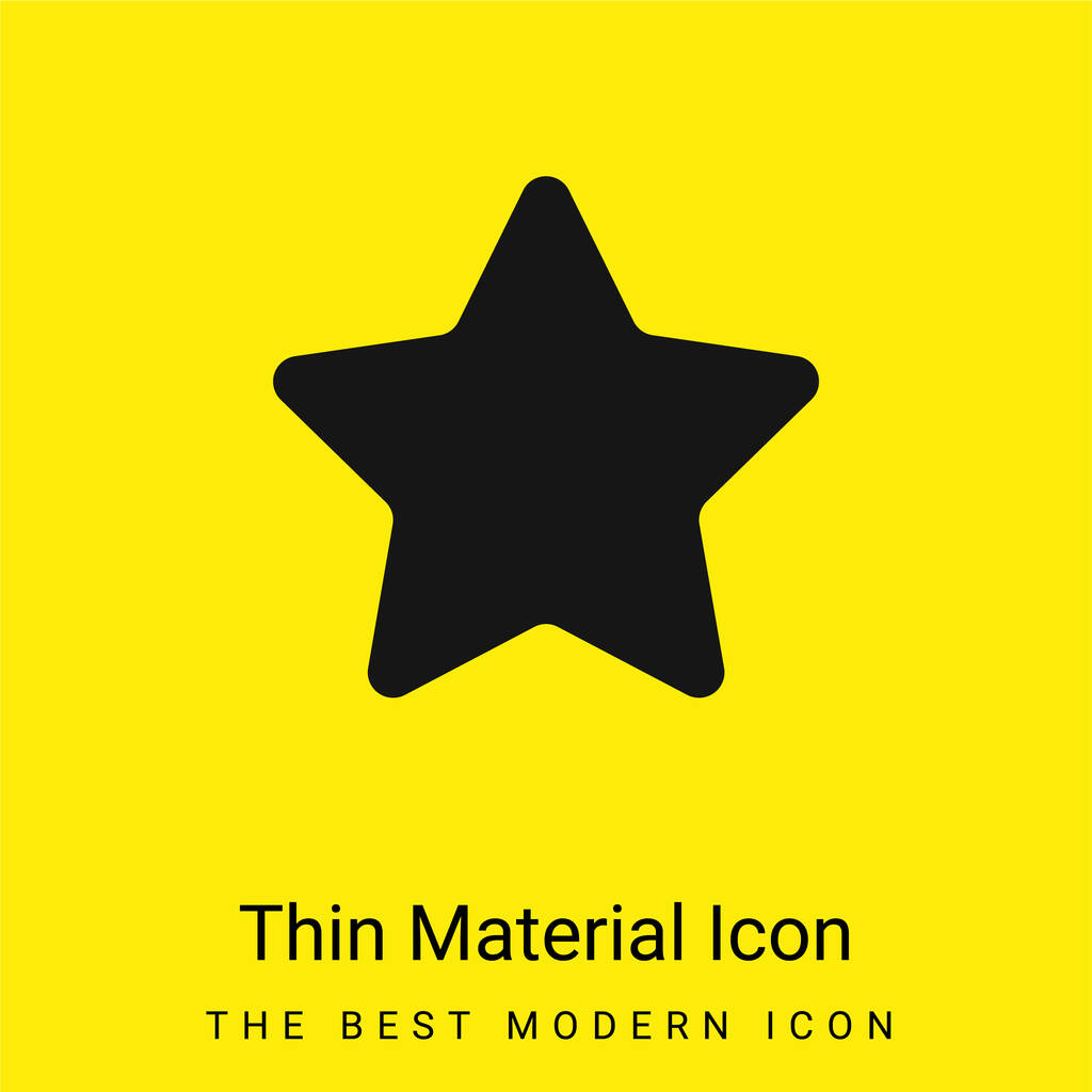 Big Favorite Star minimal bright yellow material icon