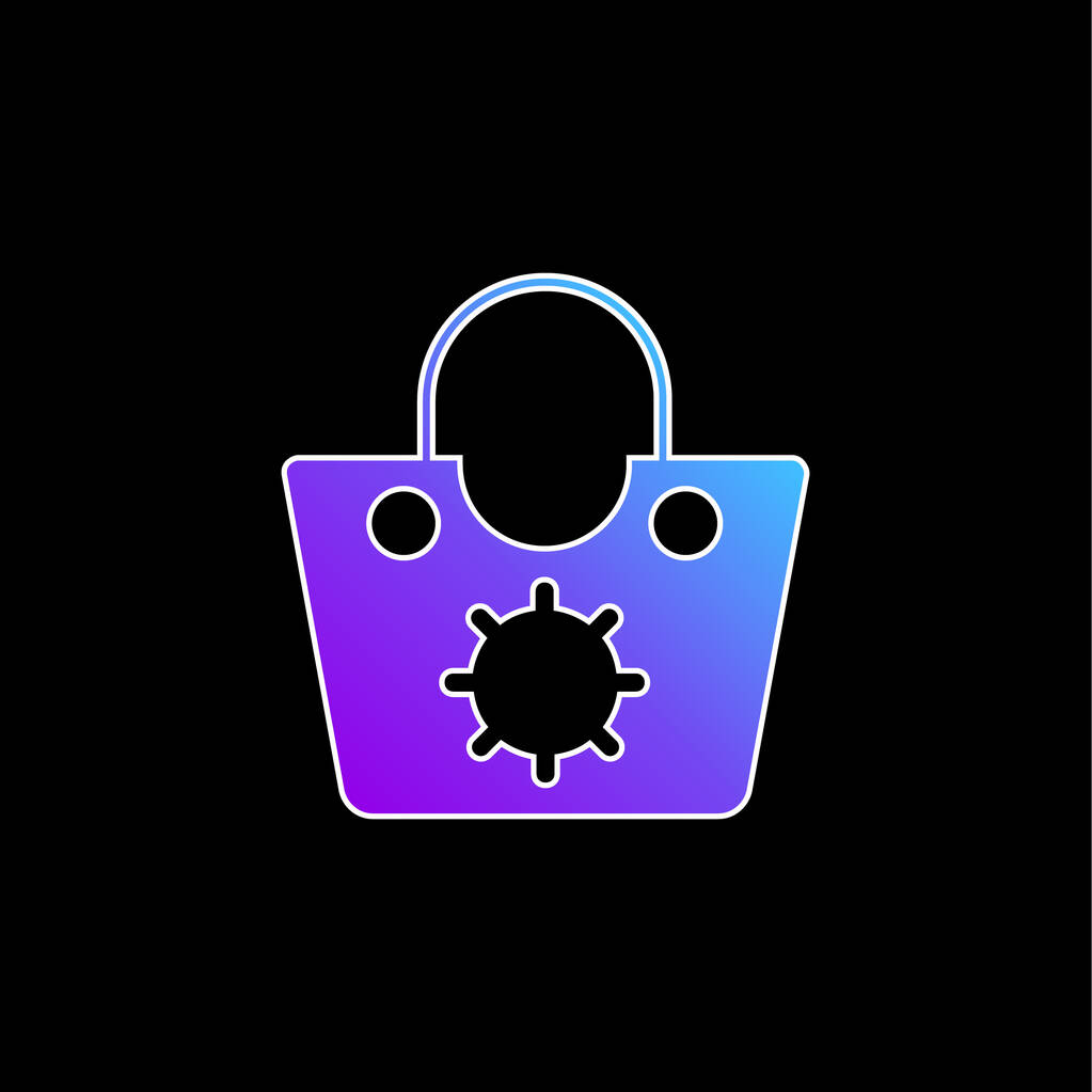 Bag blue gradient vector icon