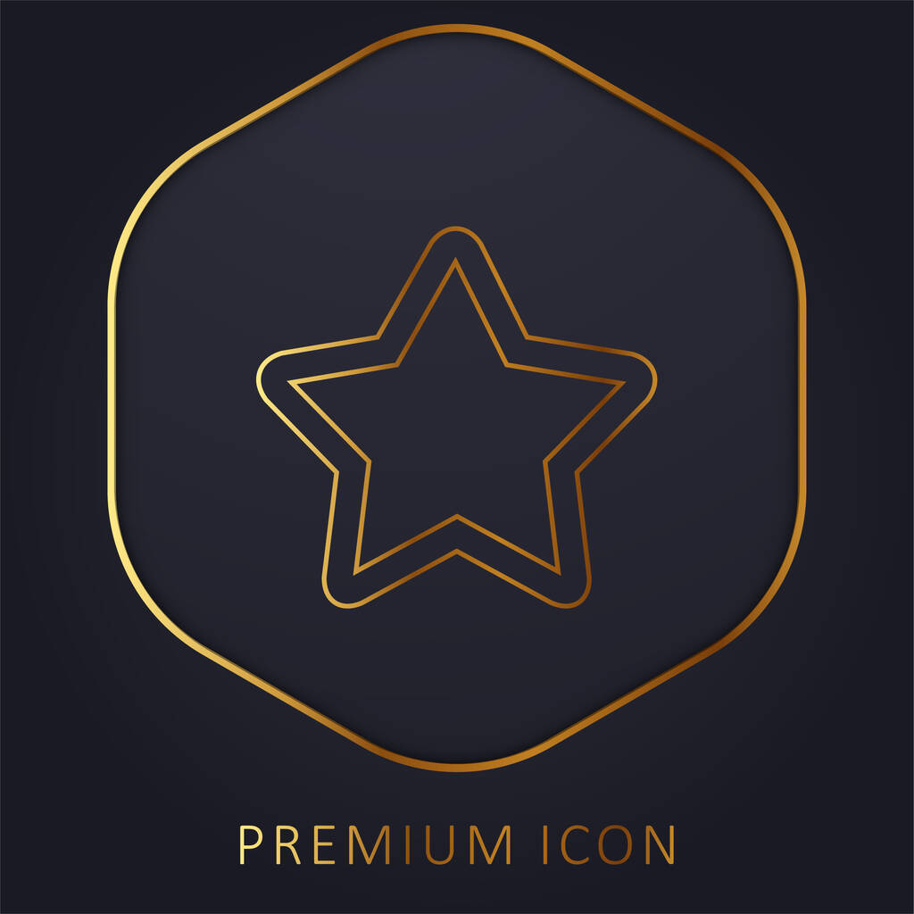 1 Star golden line premium logo or icon
