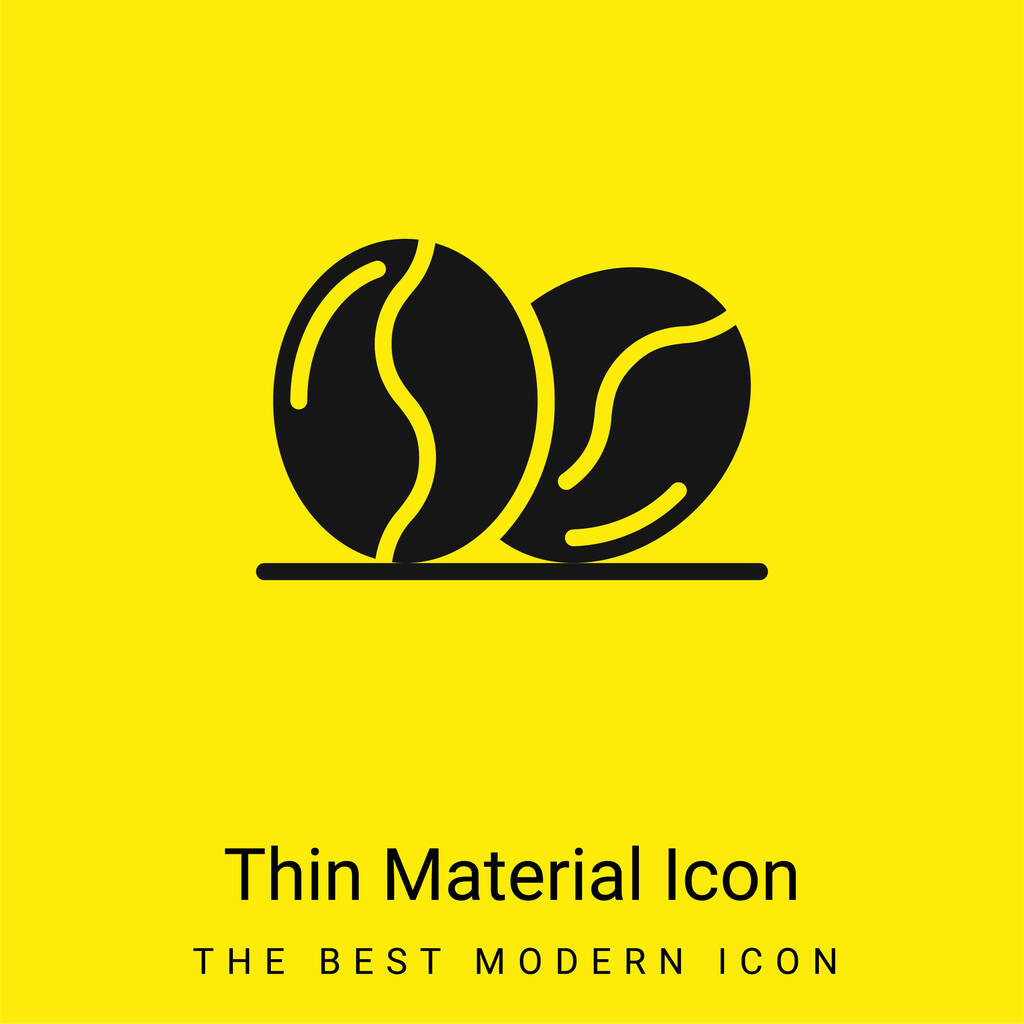 Beans minimal bright yellow material icon