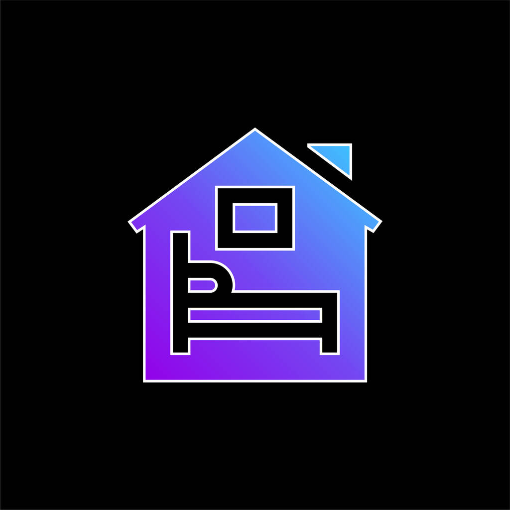 Accommodation blue gradient vector icon
