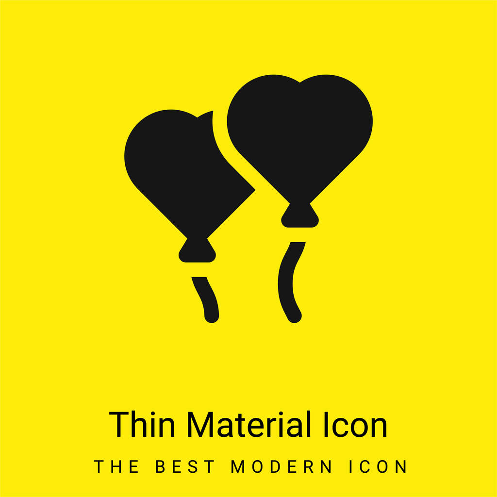 Balloon minimal bright yellow material icon