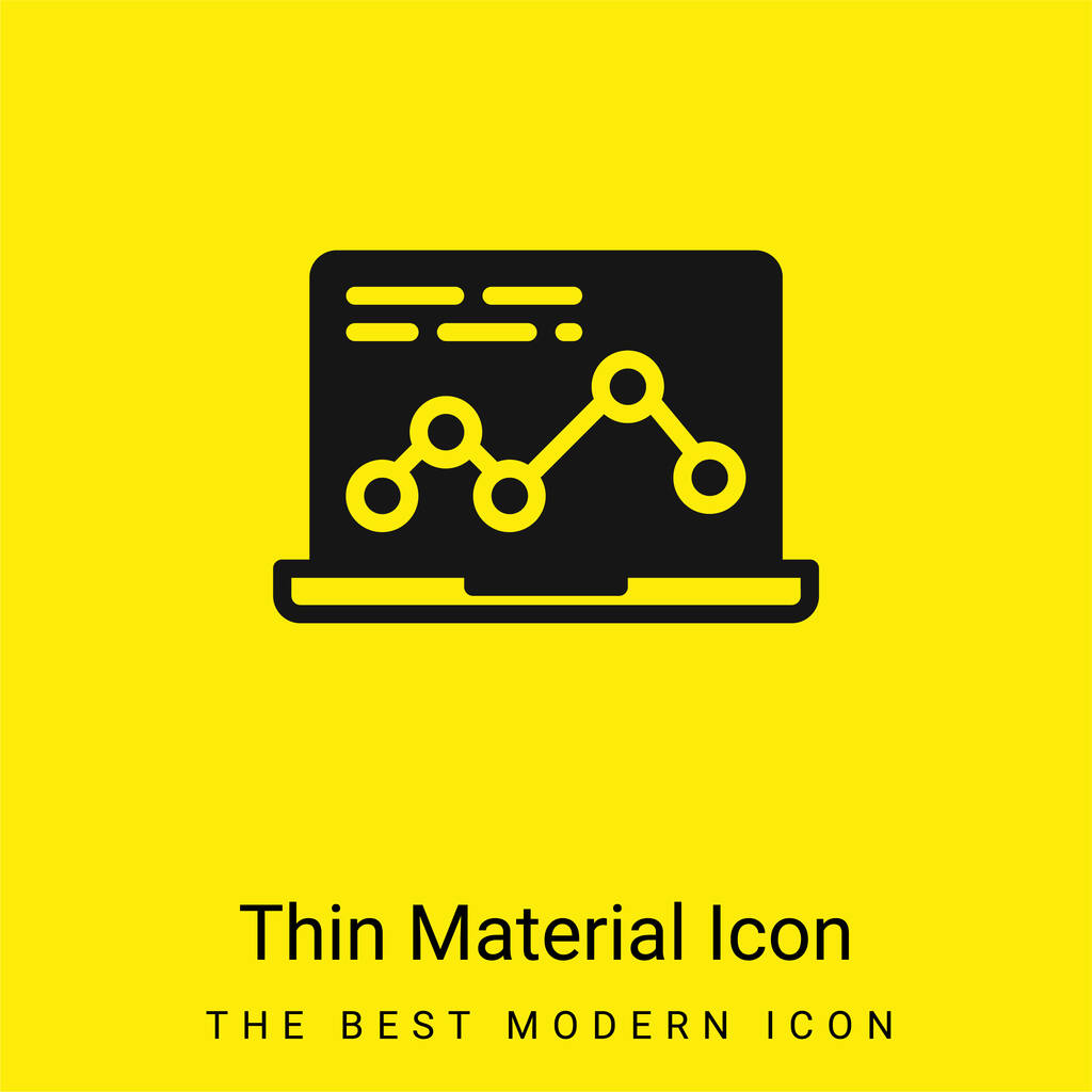 Analytics minimal bright yellow material icon