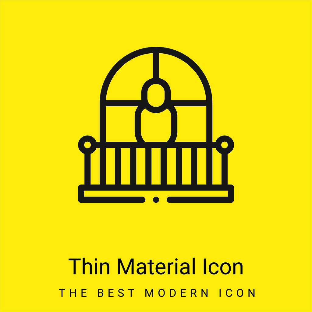 Balcony minimal bright yellow material icon