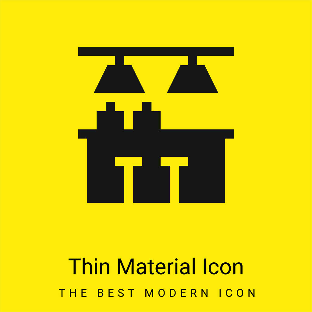 Bar minimal bright yellow material icon