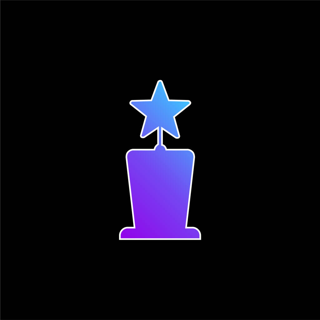 Award Star Trophy Shape blue gradient vector icon