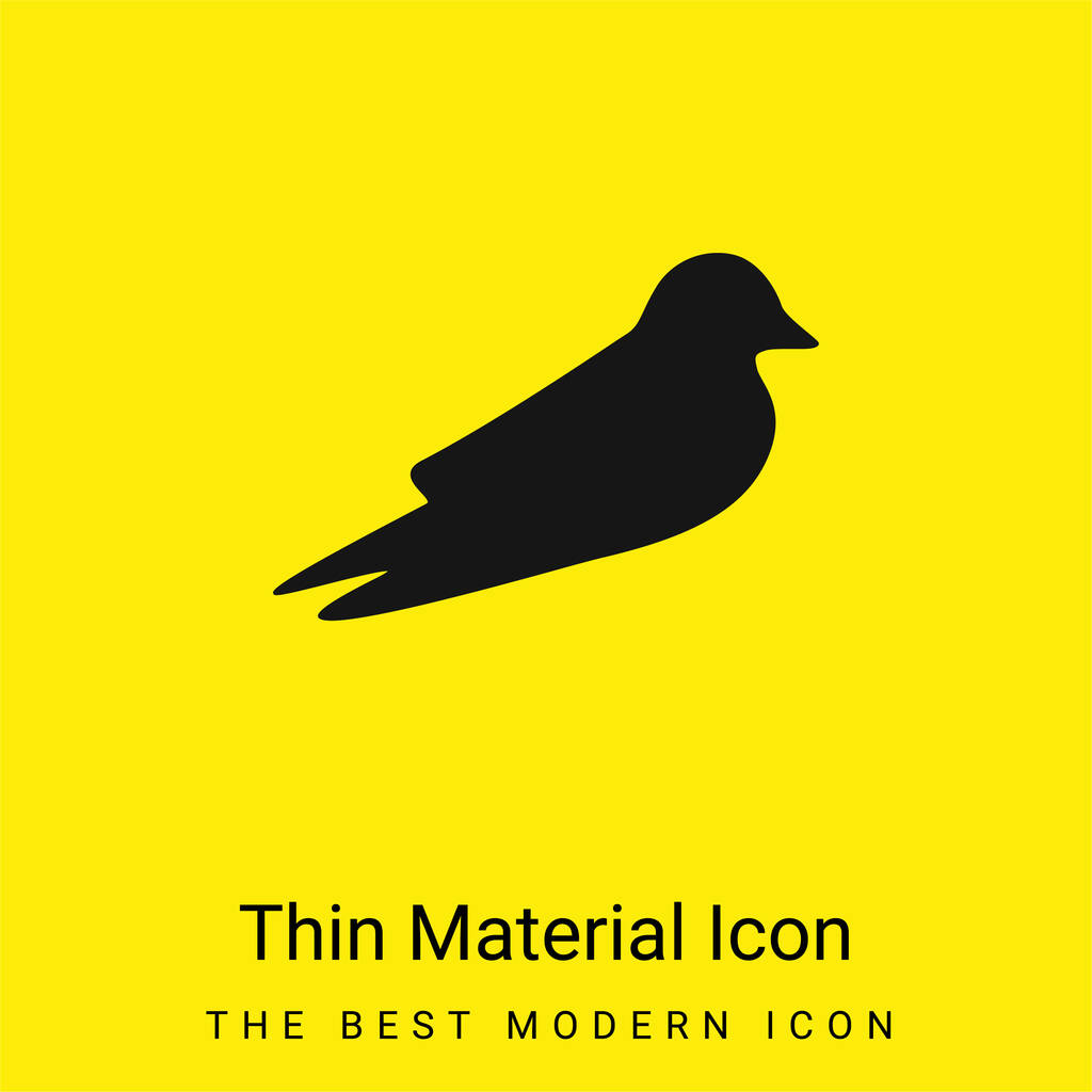 Barn Swallow minimal bright yellow material icon