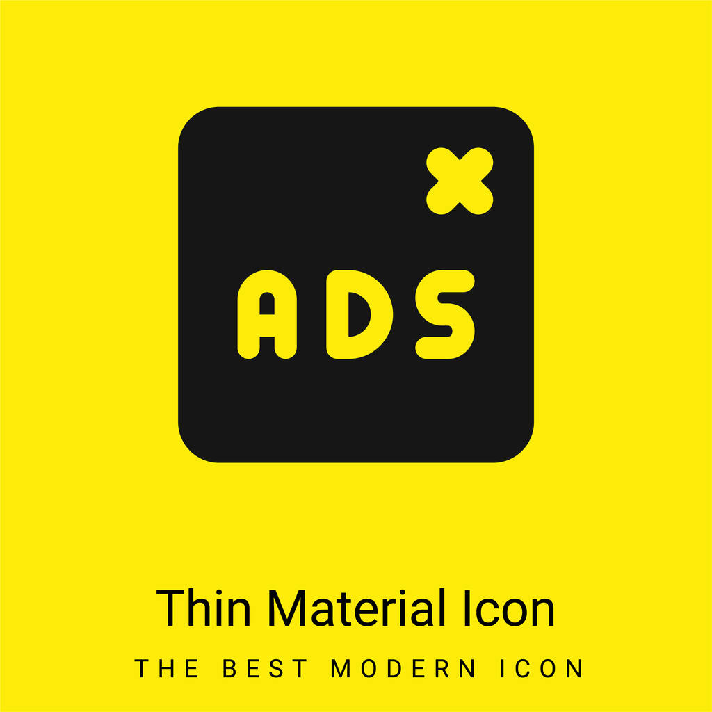 Blocked minimal bright yellow material icon