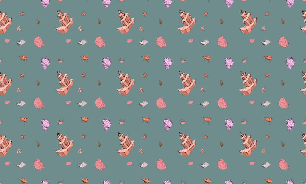 Colored background with different accessories