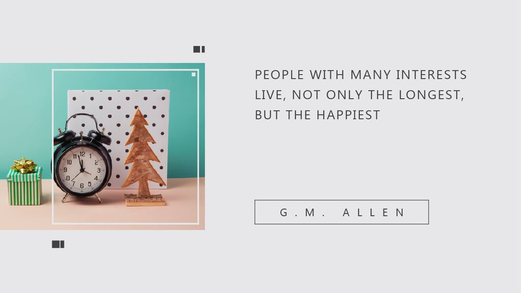 Inspirational Quote about Interests with alarm clock — ein Design erstellen Inspirational Quote about Interests with alarm clock — ein Design erstellen