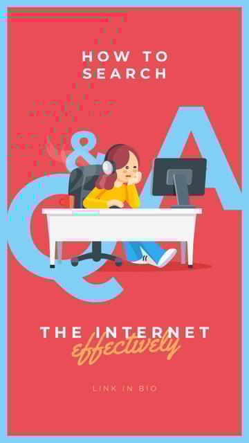 Plantilla de diseño de Girl working on computer Instagram Story