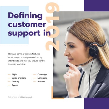 Customers Support Smiling Assistant in Headset