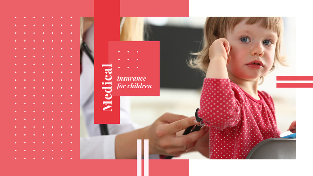 Kids Healthcare With Pediatrician Examining Child In Red Online Youtube Template Crello