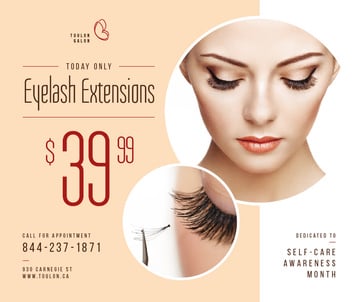 Self-Care Awareness Month Eyelash Extensions Offer
