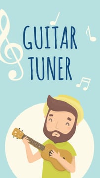 Happy Man playing ukulele