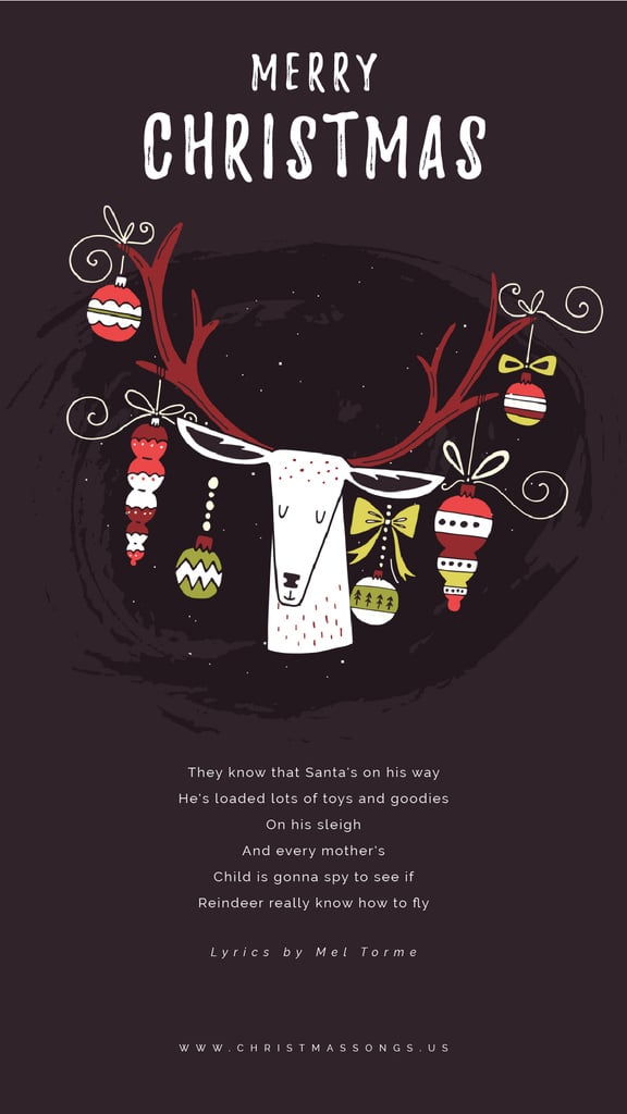 Christmas Greeting with Baubles on Deer Antlers | Vertical Video Template — Crea un design Christmas Greeting with Baubles on Deer Antlers | Vertical Video Template — Crea un design
